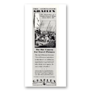 1929 Graflex Cameras Print Ad | Travel Pleasures