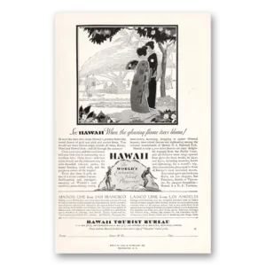 1929 Hawaii Print Ad | Glowing Flame