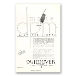 1929 Hoover Vacuum Print Ad | More Dirt