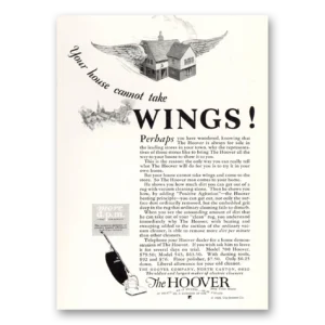 1929 Hoover Vacuum Print Ad | Take Wings