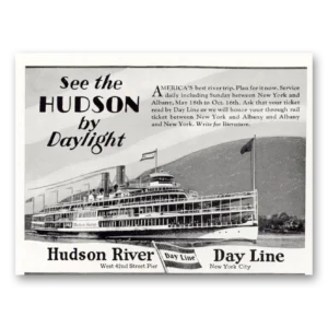 1929 Hudson River Day Line Print Ad | Daylight