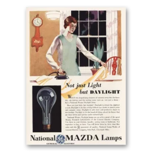 1929 Mazda Lamps Print Ad | Daylight