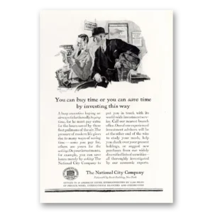1929 National City Company Print Ad | Buy Time