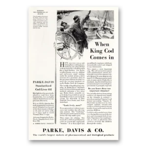 1929 Parke-Davis Print Ad | King Cod