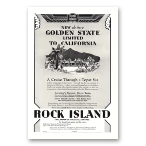 1929 Rock Island Lines Print Ad | Golden State