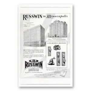 1929 Russwin Hardware Print Ad | Minneapolis