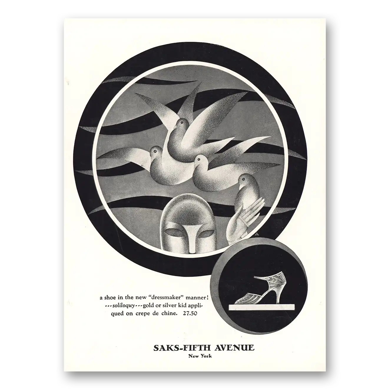 1929 Saks Fifth Avenue Print Ad | Dressmaker Manner