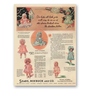 1929 Sears Roebuck and Co Print Ad | Sunshine Dollies