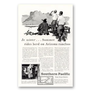 1929 Southern Pacific Print Ad | Herd On