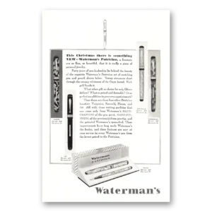 1929 Watermans Ideal Fountain Pen Print Ad | Patrician Christmas