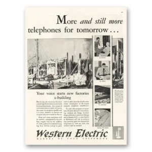 1929 Western Electric Print Ad | Telephones