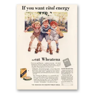 1929 Wheatena Cereal Print Ad | Vital Energy