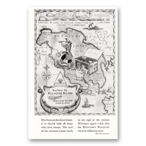 1929 Whitmans Chocolates Print Ad | Pleasure Island
