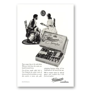 1929 Whitmans Chocolates Print Ad | Croquet Days