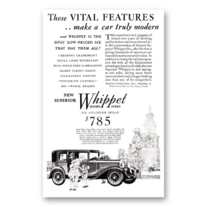 1929 Whippet Automobile Print Ad | Truly Modern