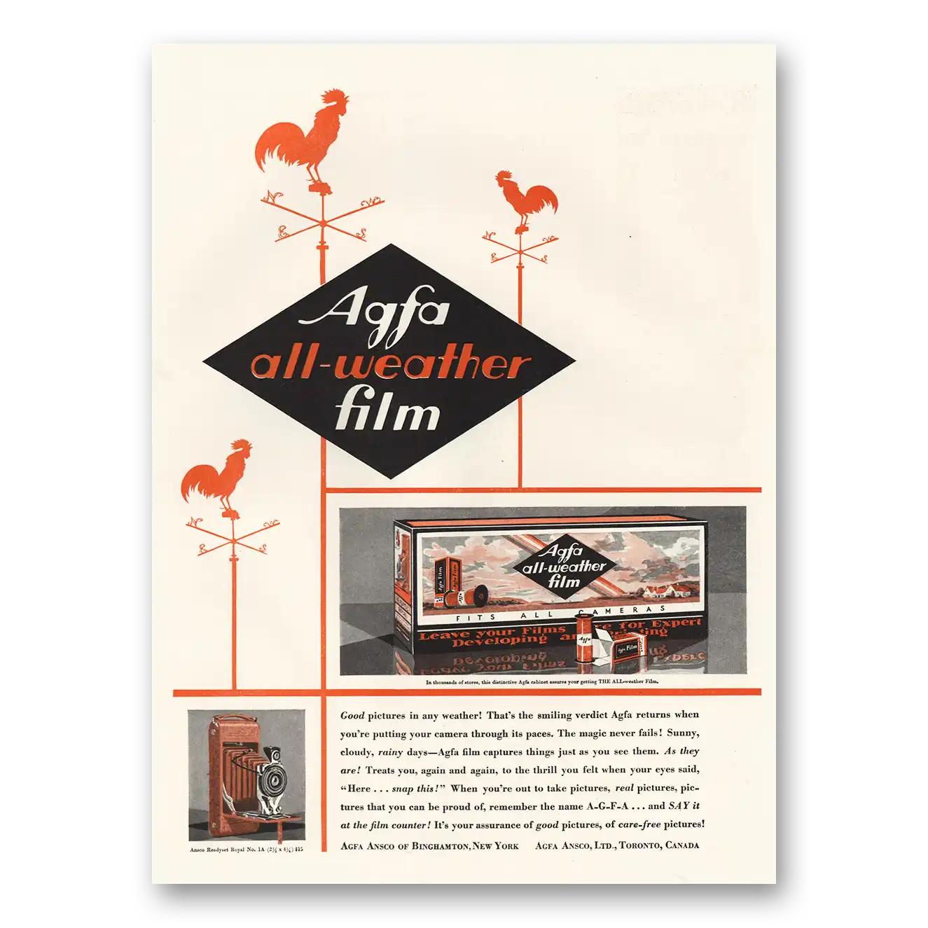 1930 Agfa Film Print Ad | Good Pictures