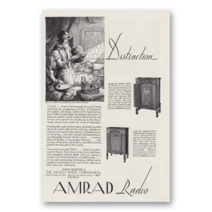 1930 Amrad Radio Print Ad | Michelangelo