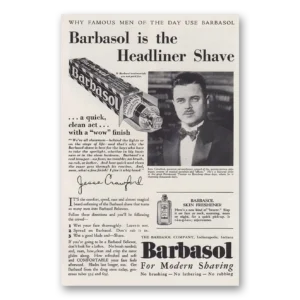 1930 Barbasol Shaving Cream Print Ad | Jesse Crawford
