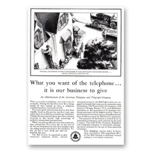 1930 American Telephone Print Ad | What You Want