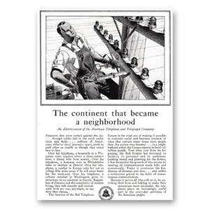 1930 American Telephone Print Ad | Continent