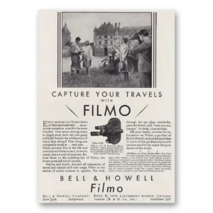 1930 Filmo Camera Print Ad | Capture Travels