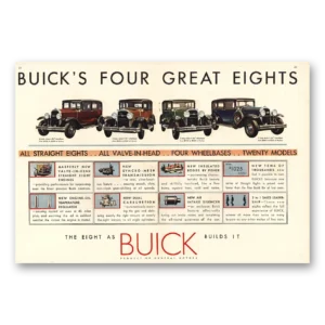 1930 Buick 8 Print Ad | Great Eights