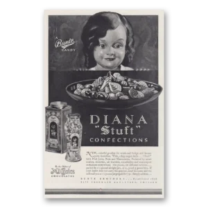1930 Bunte Mi Choice Chocolates Print Ad | Diana Stuft