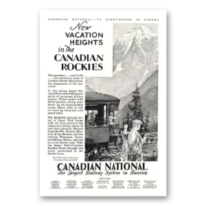 1930 Canadian National Railways Print Ad | Canadian Rockies