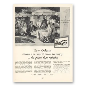 1930 Coca Cola Print Ad | New Orleans