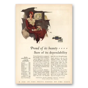 1930 Chevrolet Sedan Print Ad | Proud Its Beauty