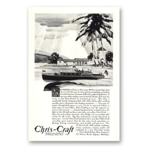 1930 Chris Craft Print Ad | Nimble Fast
