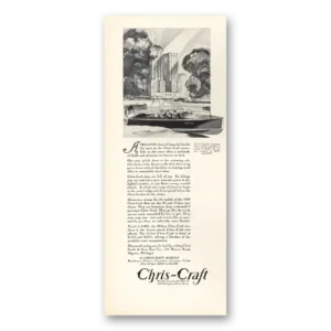 1930 Chris Craft Print Ad | Treasure Chest