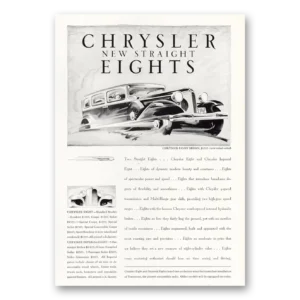 1930 Chrysler Eight Print Ad | Power Speed