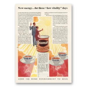 1930 Cocomalt Print Ad | New Energy