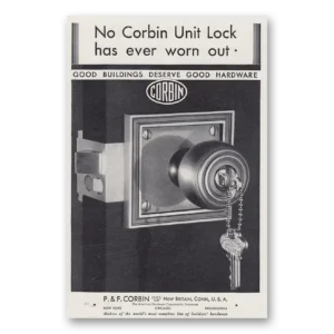 1930 P & F Corbin Print Ad | No Corbin Unit