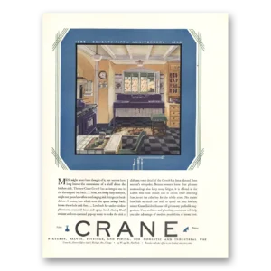 1930 Crane Print Ad | Men Might Never