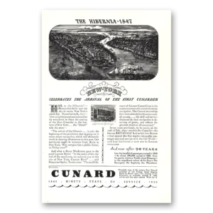 1930 Cunard Print Ad | Hibernia 1847