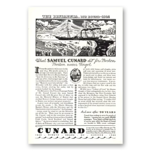 1930 Cunard Print Ad | Brittannia