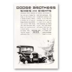 1930 Dodge Eight Print Ad | Upholding