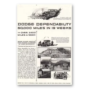 1930 Dodge Eight Print Ad | Mileage Marathon
