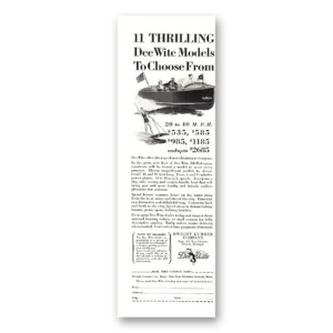 1930 Dee Wite Boats Print Ad | Thrilling Models