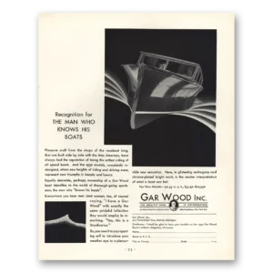 1930 Gar Wood Industries Print Ad | Man Who Knows
