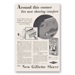 1930 Gillette Razor Blades Print Ad | Around This Corner