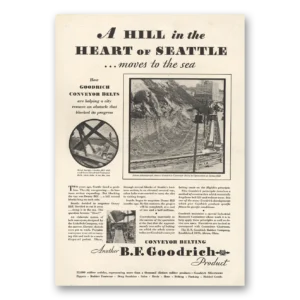 1930 Goodrich Conveyor Belting Print Ad | Heart Seattle