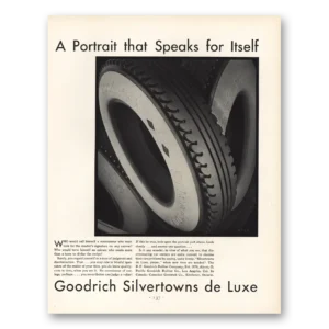 1930 Goodrich Silvertown Tires Print Ad | Portrait
