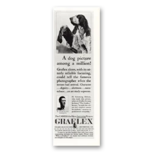 1930 Graflex Cameras Print Ad | Dog Picture