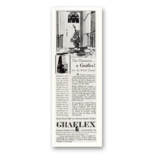1930 Graflex Cameras Print Ad | Christmas