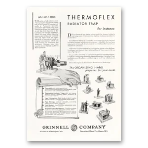1930 Grinnell Company Print Ad | Thermoflex