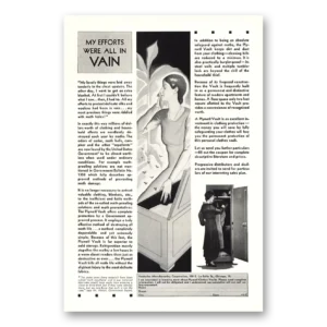 1930 Haskelite Plymetl Vault Print Ad | In Vain