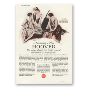 1930 Hoover Vacuum Print Ad | Dirt Removal